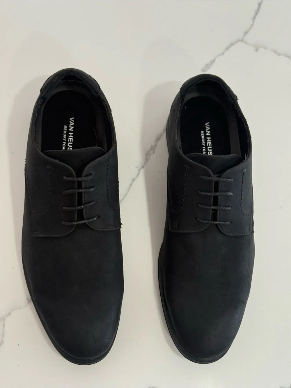 Van Heusen Black Lace-Up Derby Shoes